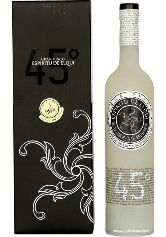 Pisco Espiritu Elqui 45º 750cc