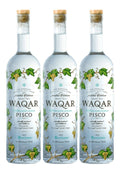 3x Pisco Waqar 40º 700cc