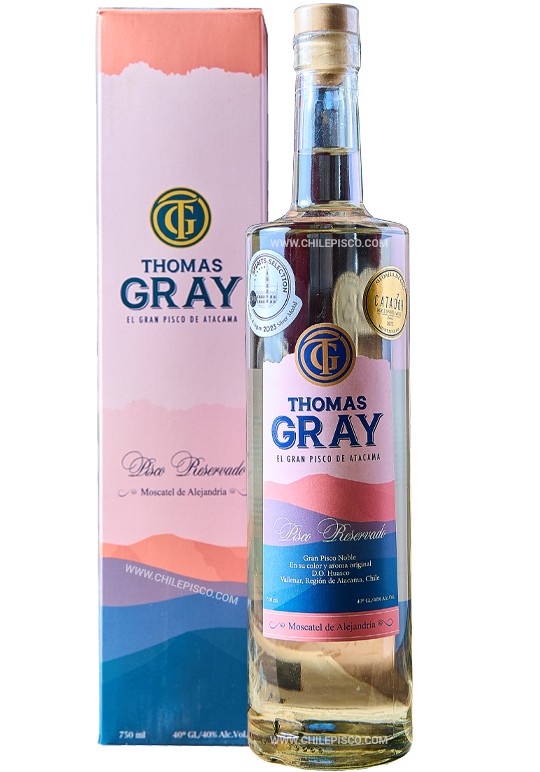 Pisco Thomas Gray 40° 750cc Transparente