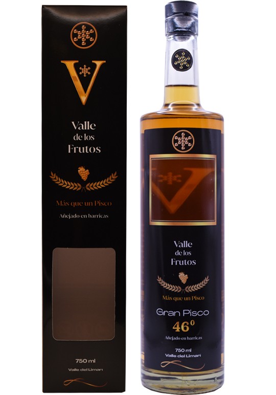 Pisco Valle de los Frutos 46° 750cc Envejecido