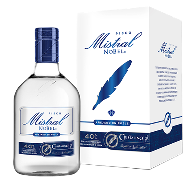 Pisco Mistral Nobel Cristalino 40° 750cc