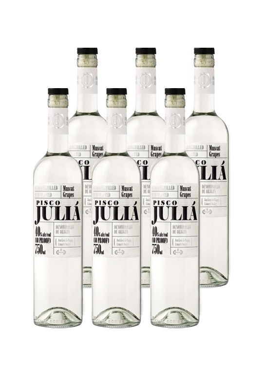 6x Pisco Julia 40º 750cc