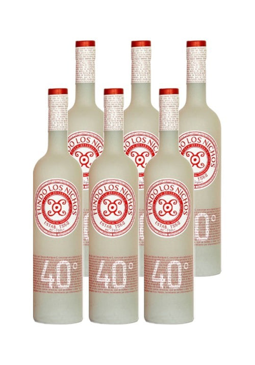 6x Pisco Fundo los Nichos 40º 750cc