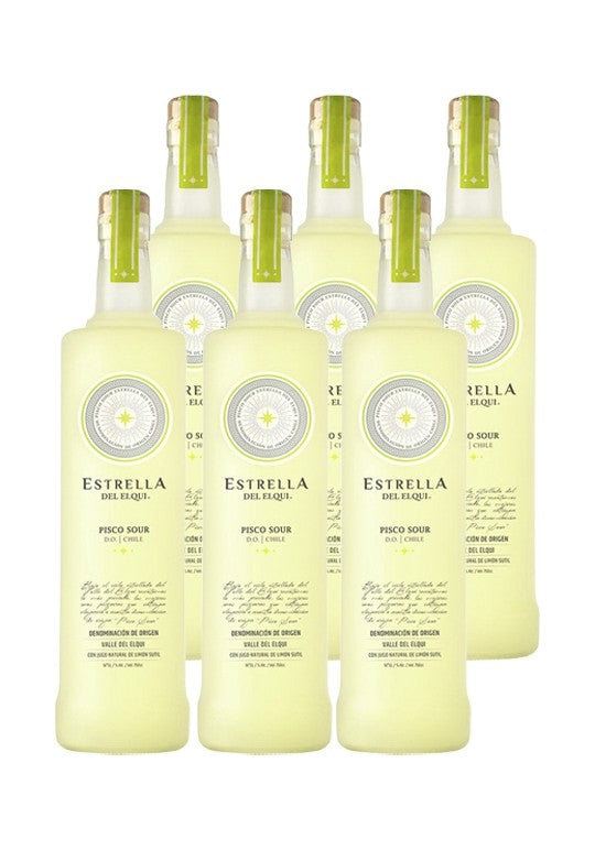 6x Pisco Sour Estrella del Elqui 14º 750cc