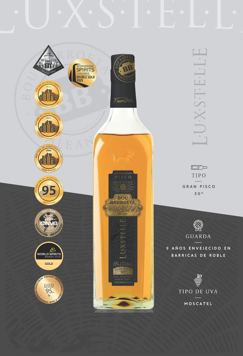 Pisco Bou Barroeta, Luxstelle 50º 750cc